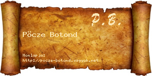 Pöcze Botond névjegykártya