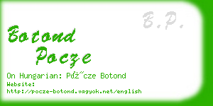 botond pocze business card